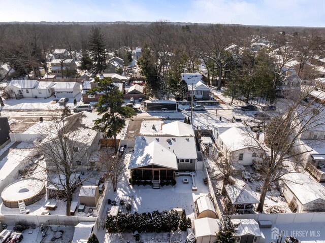 view of snowy aerial view