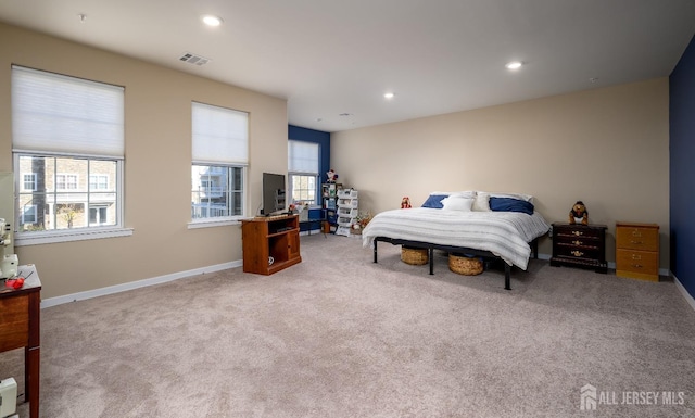 view of carpeted bedroom