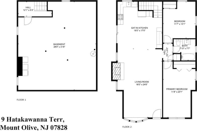 9 Hatakawana Ter, Mount Olive, NJ 07828 - floor plan / room layout