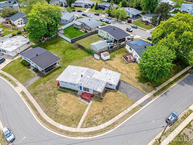 aerial view of residential area