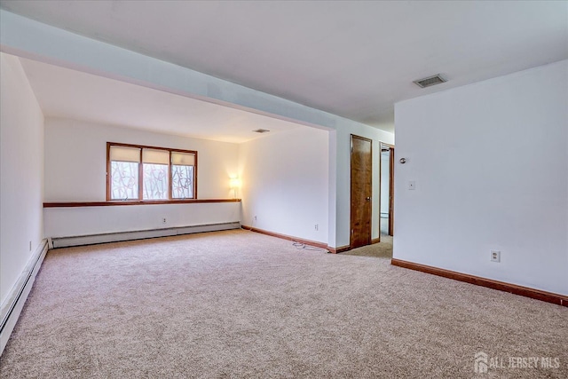221 S Pine Ave S, South Amboy, NJ 08879 - carpeted spare room featuring a baseboard radiator and a baseboard heating unit