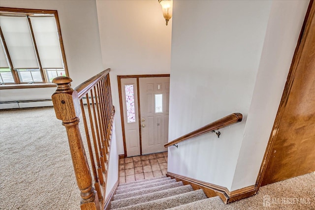 221 S Pine Ave S, South Amboy, NJ 08879 - foyer entrance with carpet and stairway