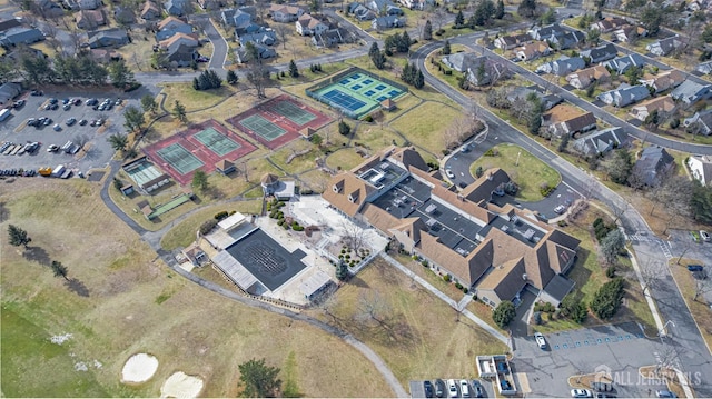 aerial view with a residential view