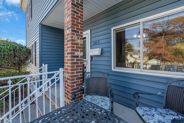 exterior space featuring a chimney