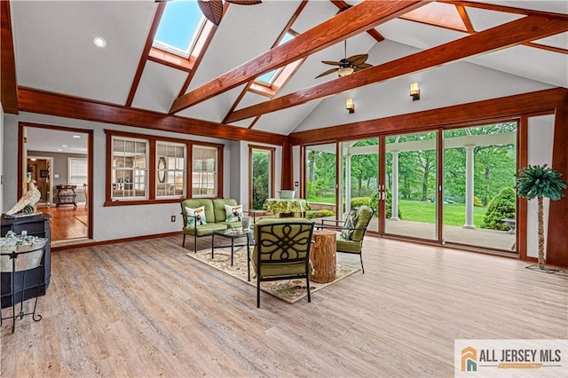 57 Patton Dr, East Brunswick, NJ 08816 - sunroom with a skylight and french doors