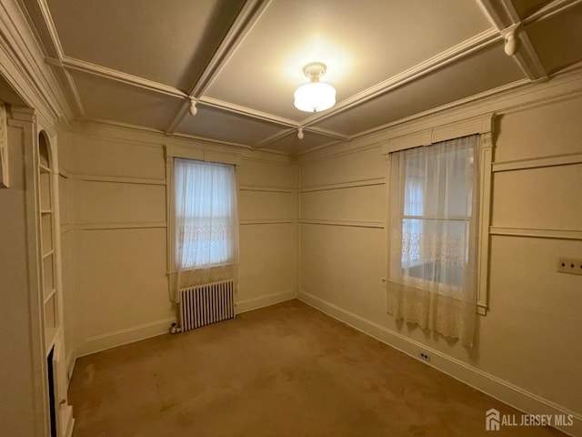 309 S 2nd Ave S, Highland Park, NJ 08904 - carpeted empty room with radiator heating unit and baseboards