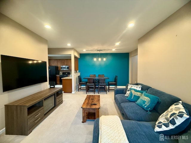 2116 Edward Stec Blvd, Edison, NJ 08837 - living area with recessed lighting, baseboards, and light colored carpet