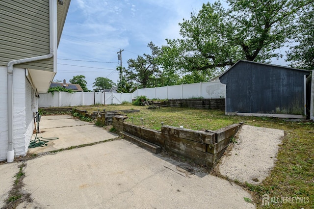701 Beach Ave, Beachwood, NJ 08722 - fenced backyard featuring a patio area and a storage shed
