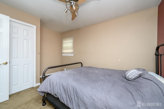 701 Beach Ave, Beachwood, NJ 08722 - bedroom featuring carpet flooring and a ceiling fan