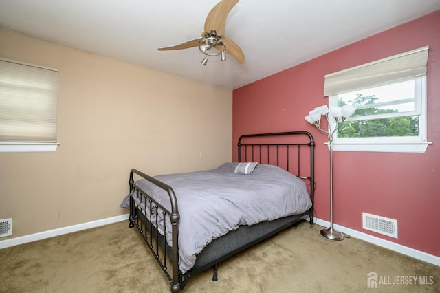 701 Beach Ave, Beachwood, NJ 08722 - carpeted bedroom featuring baseboards and a ceiling fan