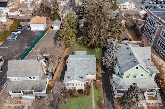 bird's eye view with a residential view