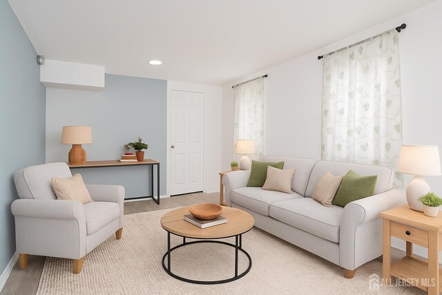 61 Trinity Ln, Woodbridge Proper, NJ 07095 - living area featuring recessed lighting and light wood-style flooring