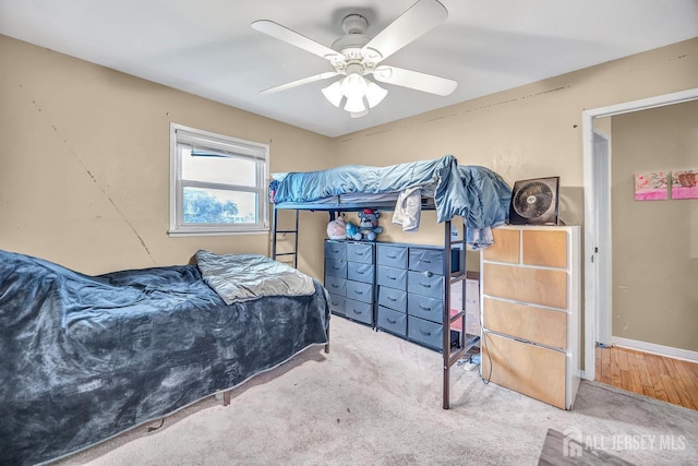 30 Falmouth Rd, Iselin, NJ 08830 - carpeted bedroom featuring ceiling fan