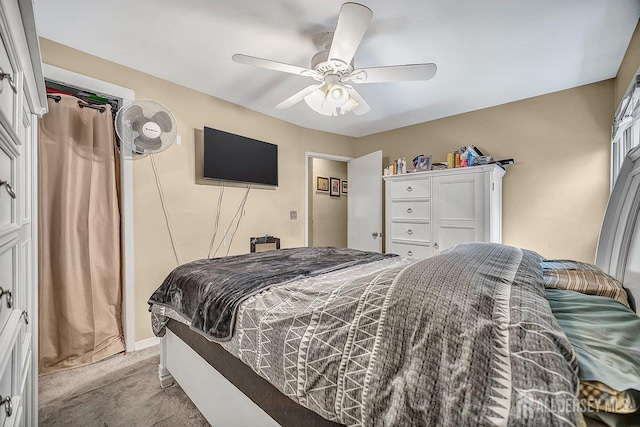 30 Falmouth Rd, Iselin, NJ 08830 - bedroom featuring light carpet and ceiling fan