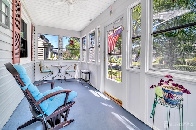 436 2nd St, Dunellen, NJ 08812 - sunroom with a ceiling fan and healthy amount of natural light