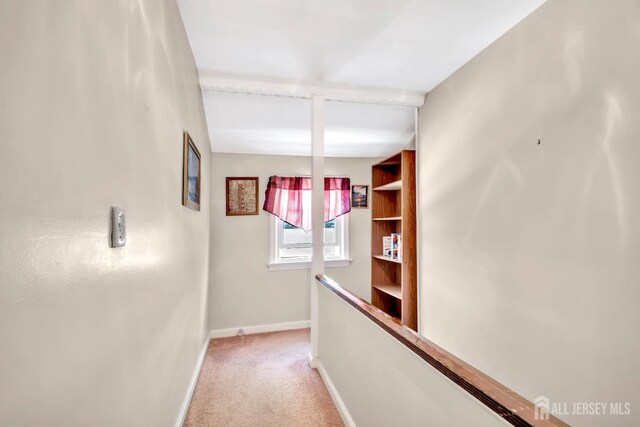 436 2nd St, Dunellen, NJ 08812 - hall with baseboards and light colored carpet