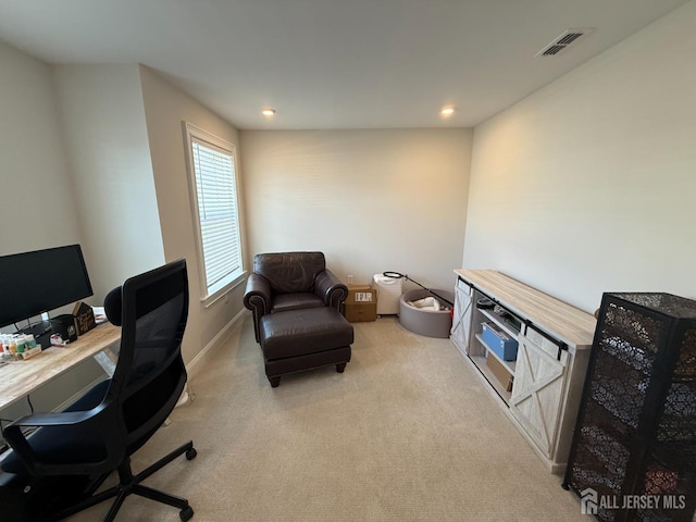 3504 Charleston Dr, Monroe, NJ 08831 - office with light colored carpet, baseboards, and recessed lighting