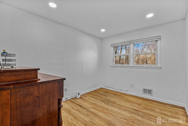 interior space with light wood-type flooring