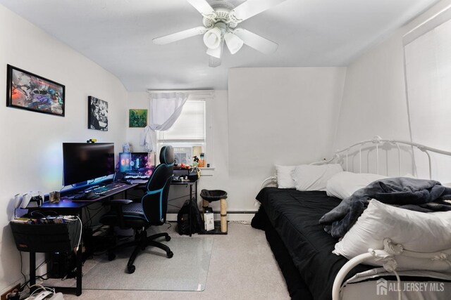 336 S Main St, Milltown, NJ 08850 - bedroom with carpet, a desk, and ceiling fan