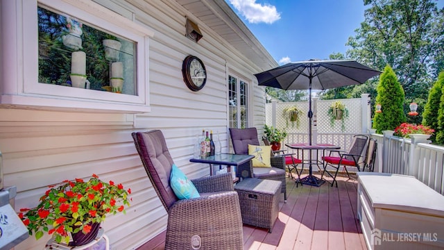 3 Feathertree Ct, Howell, NJ 07731 - wooden terrace with outdoor dining area