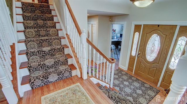 3 Feathertree Ct, Howell, NJ 07731 - entrance foyer featuring stairway and wood finished floors