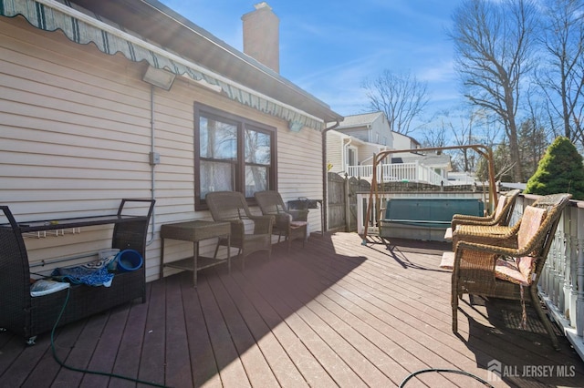 view of wooden deck