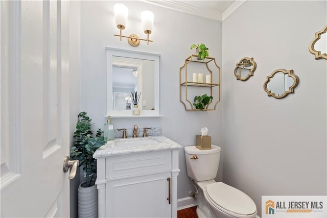 43 S Brook Dr, Milltown, NJ 08850 - bathroom with vanity and ornamental molding