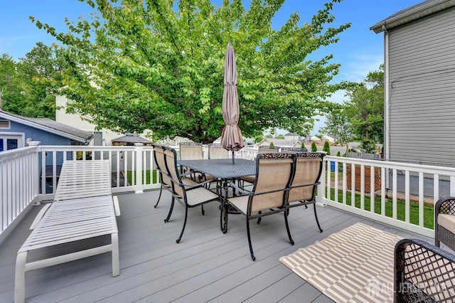 220 Birchwood Dr, Old Bridge, NJ 07735 - deck featuring outdoor dining area