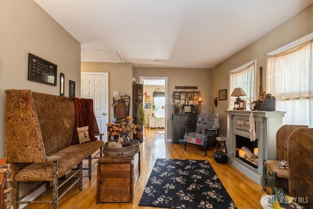 245 S Madison Ave S, Dunellen, NJ 08812 - living room with wood finished floors and a lit fireplace