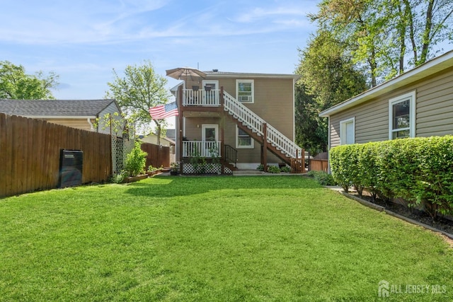 245 S Madison Ave S, Dunellen, NJ 08812 - back of house featuring stairs and a deck