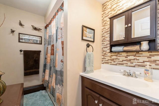 245 S Madison Ave S, Dunellen, NJ 08812 - full bath featuring vanity and tasteful backsplash