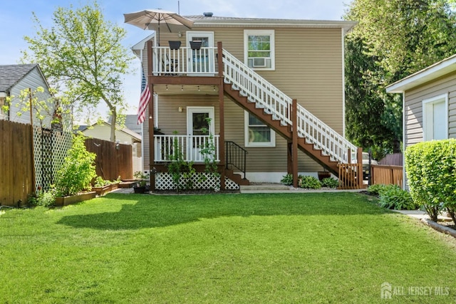245 S Madison Ave S, Dunellen, NJ 08812 - back of house featuring stairway and a wooden deck
