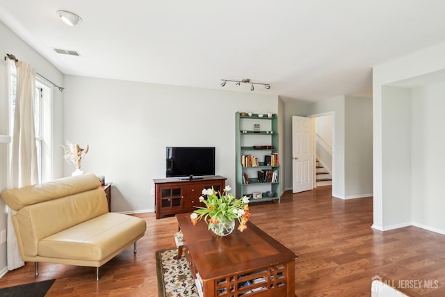 2 Honey Locust Ln, Howell, NJ 07731 - living area with wood finished floors and stairway