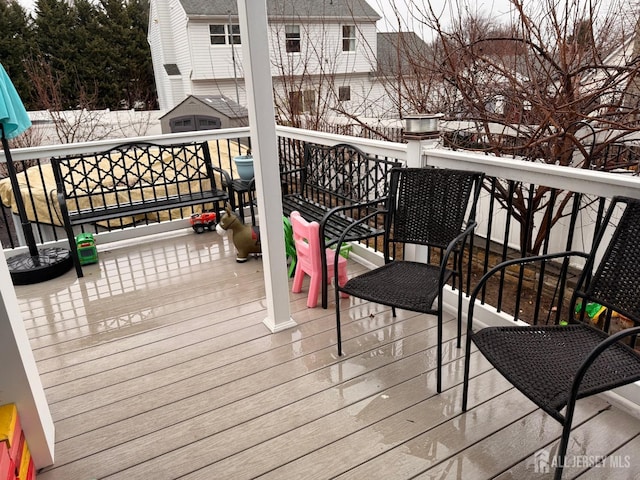 view of wooden deck