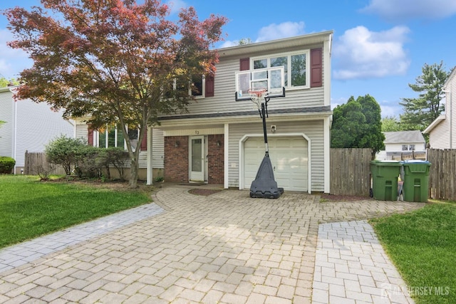 exterior space with a yard and fence