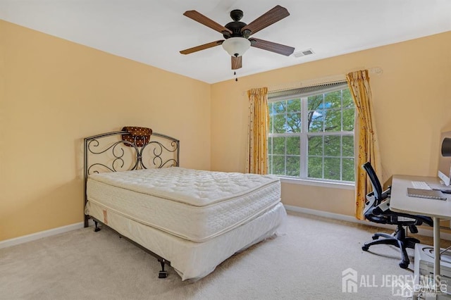 65 Cortland Dr, East Brunswick, NJ 08816 - carpeted bedroom with a desk and a ceiling fan