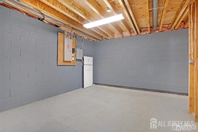 65 Cortland Dr, East Brunswick, NJ 08816 - unfinished below grade area with electric panel