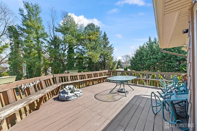 view of wooden deck