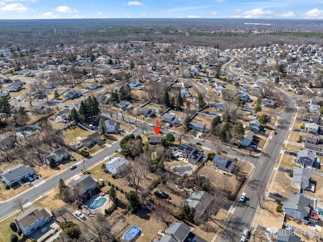 drone / aerial view featuring a residential view