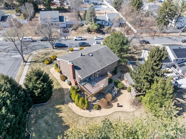 drone / aerial view with a residential view