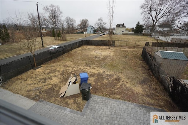 view of yard with fence private yard