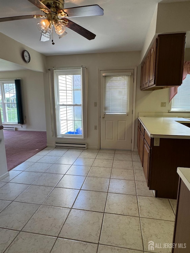 93 Mansfield Ave, Manchester, NJ 08579 - entryway featuring healthy amount of natural light, light tile patterned floors, and ceiling fan