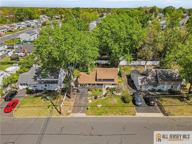 aerial view of residential area