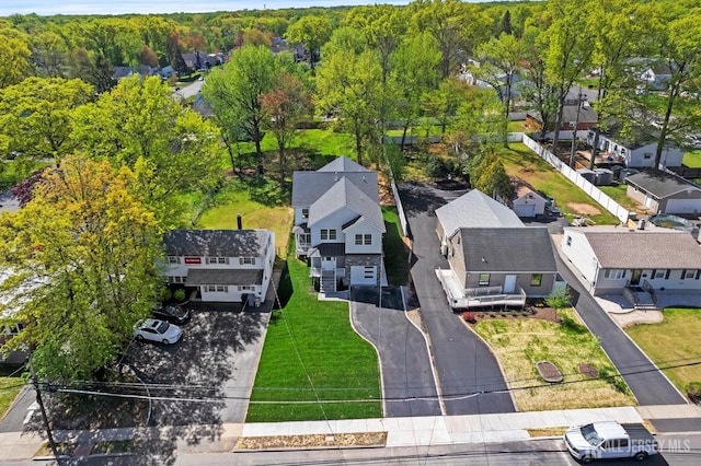 695 Inman Ave, Colonia, NJ 07067 - aerial view of residential area with a heavily wooded area