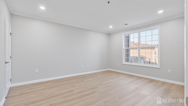 2024 Edward Stec Blvd, Edison, NJ 08837 - spare room featuring light wood finished floors, crown molding, and recessed lighting