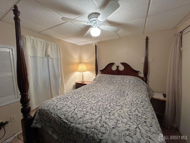 1515 Thomas Ave, North Brunswick, NJ 08902 - bedroom with a drop ceiling and a ceiling fan