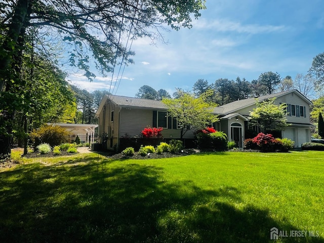 exterior space with a yard