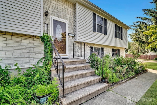 250 Adirondack Ave, Spotswood, NJ 08884 - view of exterior entry with stone siding
