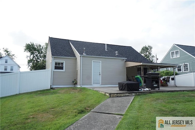 313 Demorest Ave, Avenel, NJ 07001 - rear view of property with a patio and roof with shingles