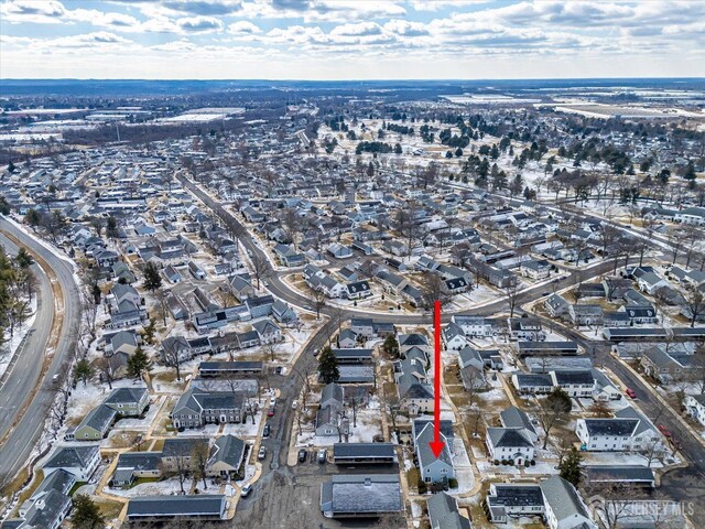 aerial view featuring a residential view